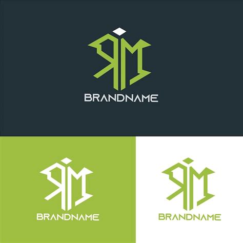 Premium Vector Modern Monogram Initial Letter Rm Logo Design Template