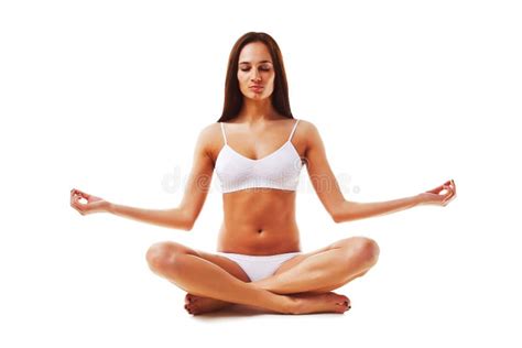 Attractive Brunette Woman In Yoga Stock Photo Image Of Girl Figure