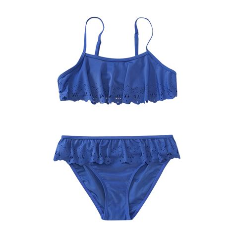 Baby Swimsuit Piece Sport Soild High Waist Bikini Set Bathing Suit