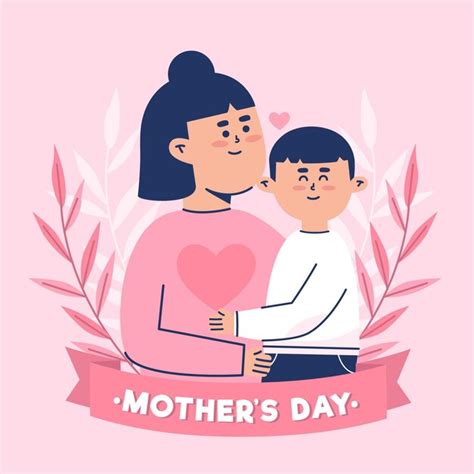 Premium Vector Flat Mothers Day Illustration