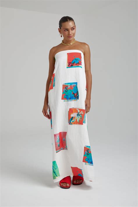 Strapless Maxi Dress MONTAGE WHITE | SUMMI SUMMI | Shop The Range Here ...