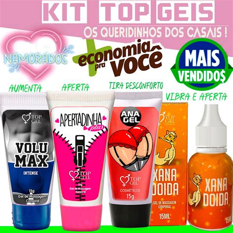 Kit Sex Shop Completo Os Top Geis Eróticos Queridinhos Dos Casais Produtos Sexy Para Adultos X