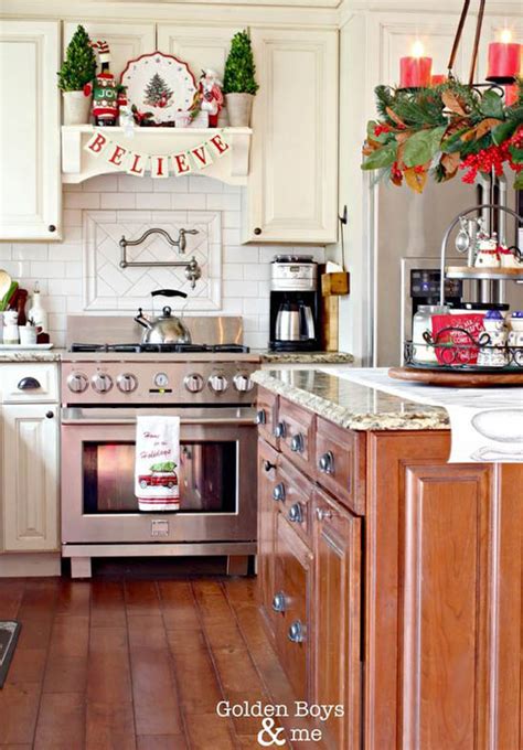 30 Stunning Christmas Kitchen Decorating Ideas All About Christmas