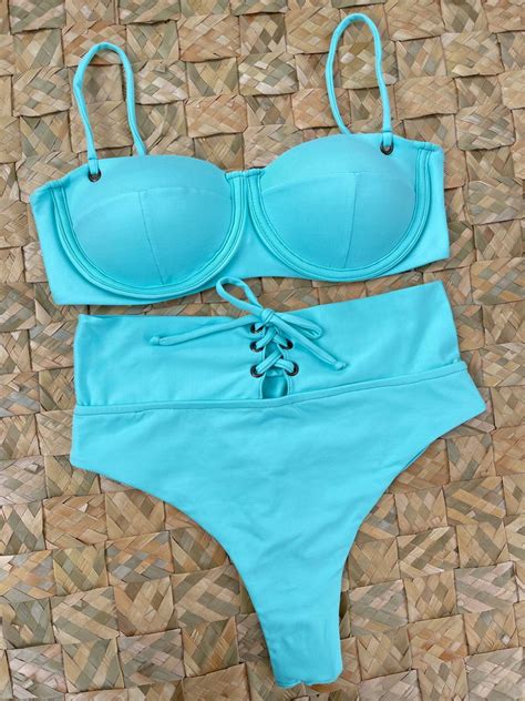 Biquíni Meia Taça C Bojo Removível Calcinha Hot Pants Elo