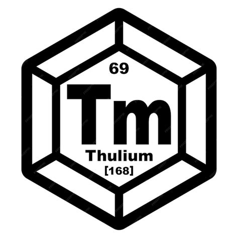 Premium Vector Thulium Icon Chemical Element In The Periodic Table