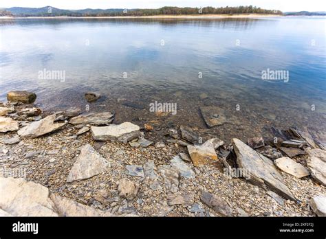 The Shoreline Of Broken Bow Lake In Oklahoma Usa Beautiful View Of