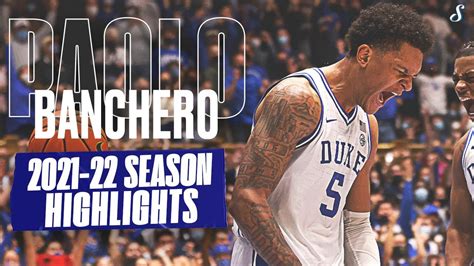 Acc Freshman Of The Year Paolo Banchero Season Highlights