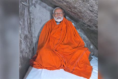 Indian Pm Modi Meditates In Cave Images Go Viral Gulftoday