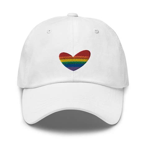 Rainbow Heart Dad Hat Gay Hat Rainbow Hat Queer Hat Etsy