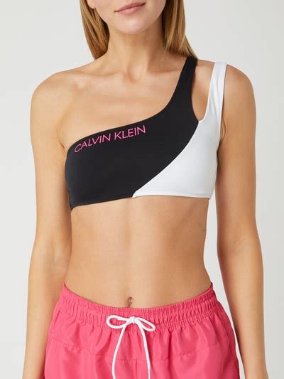 Calvin Klein Underwear One Shoulder Bikini Oberteil Im Zweifarbigen