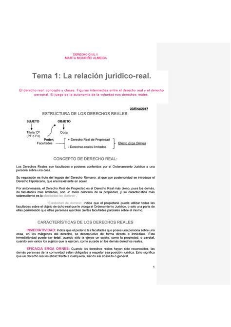 Apuntes Civil II Mariño MARTA MOURIÑO ALMEIDA Tema 1 La relación