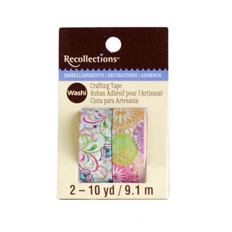 Multicolor Bright Floral Sketch Washi Tape By Recollections Artesanias