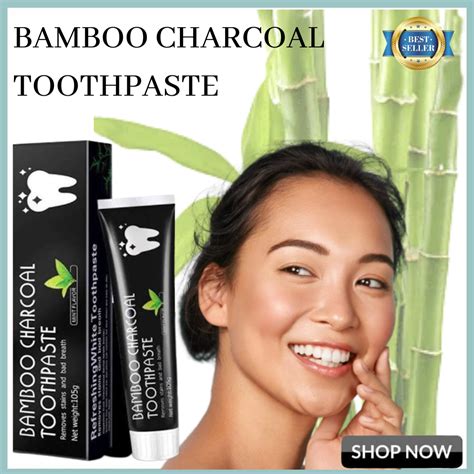 ORIGINAL 100 Bamboo Charcoal Teeth Whitening Black Toothpaste Whitener