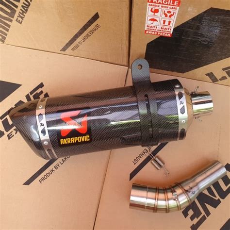 Jual Knalpot Akrapovic Evo Slip On Mid Pipe R Cbr Rr Mt Xmax Cbr