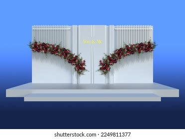 Wedding Stage Wedding Backdrop Wedding Background Stock Illustration ...