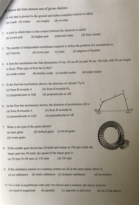 Solved Select The Best Answer Out Of Given Choices A Link Chegg