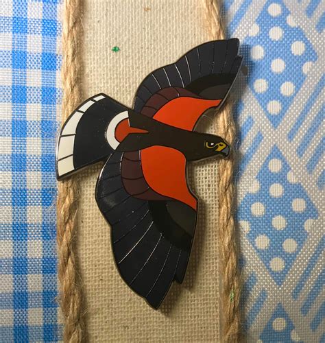 Harris Hawk Hard Enamel Pin Hawk Pin Bird Pin Art Deco Etsy