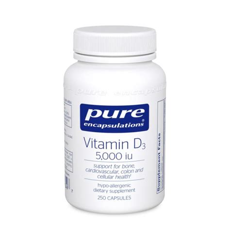 Pure Encapsulations VITAMIN D3 ~ 5,000IU | PLEIJ Salon + Spa