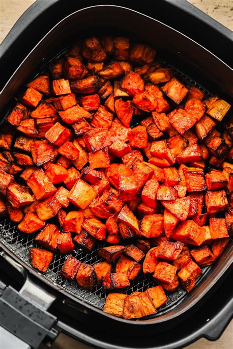 Air Fryer Sweet Potatoes (Sweet and Spicy!) - Nora Cooks