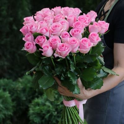 Роза розовая 60 см (Россия) - купить за 180 руб. руб. с доставкой в Воронеж