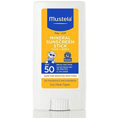 Mustela Baby Mineral Sunscreen Stick spf 50 Broad Spectrum - Face ...