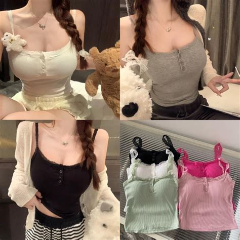 Áo Bra Dây Ren Có Mút Ngực Cài Khuy Ôm Body Quyến Rũ Hot Trend mã Shopee Việt Nam