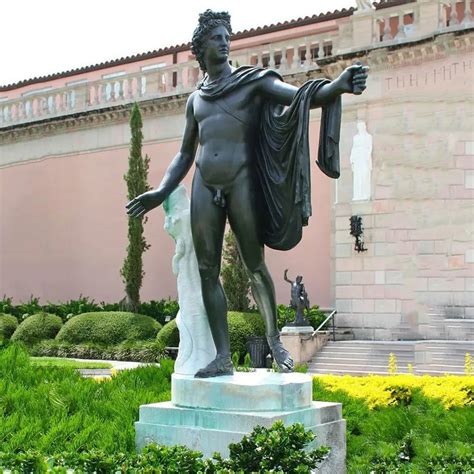 Factory Wholesale Metal Art Nude Man Statue Outdoor Large Bronze Greek Apollo Statue Sculpture