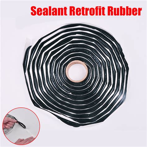 New Mm M Black Butyl Rubber Hot Melt Glue Sealant Headlight Led Retrofit Reseal Strip Seal