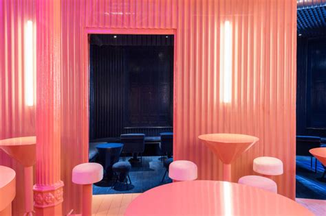 Plunge Into Naked And Famous Color Blocking Inspired Cocktail Bar In Seville Authentic Interior