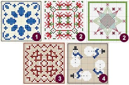 Free charts: Christmas Biscornu | Free chart, Chart, Cross stitch