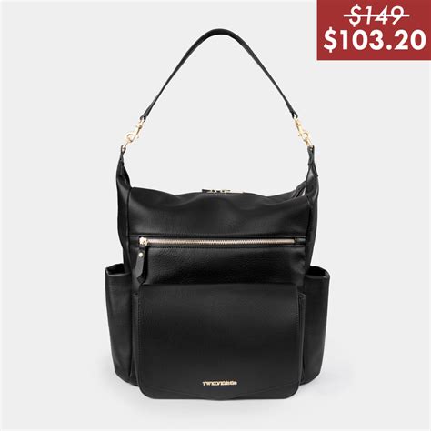 Peek A Boo Vegan Leather Convertible Hobo Backpack 20 In Black
