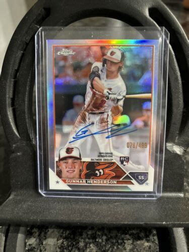 Gunnar Henderson Topps Chrome Refractor Rookie Auto Ebay