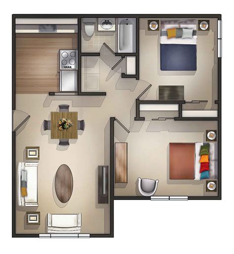 Efficiency Apartment Floor Plans And Designs