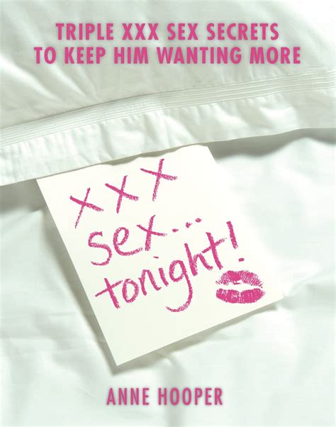 XXX Sex Tonight Anne Hooper 9781405310567 Amazon Books
