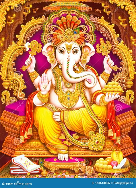 India Lord Ganesha Ganpati stock photo. Image of wallpaper - 163613826