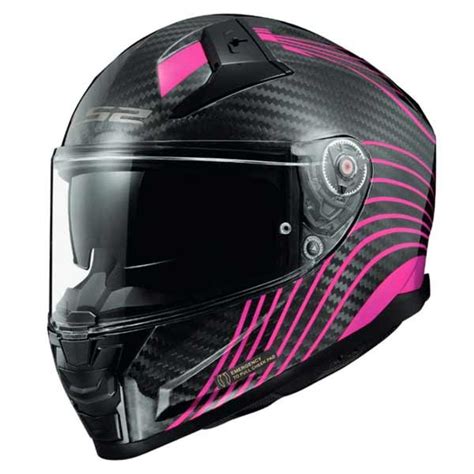 Casco LS2 Vector II Carbon Flux Rosa