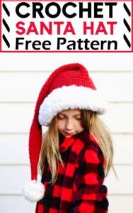 Free Crochet Santa Hat Patterns For Holiday Season Clairea Belle Makes