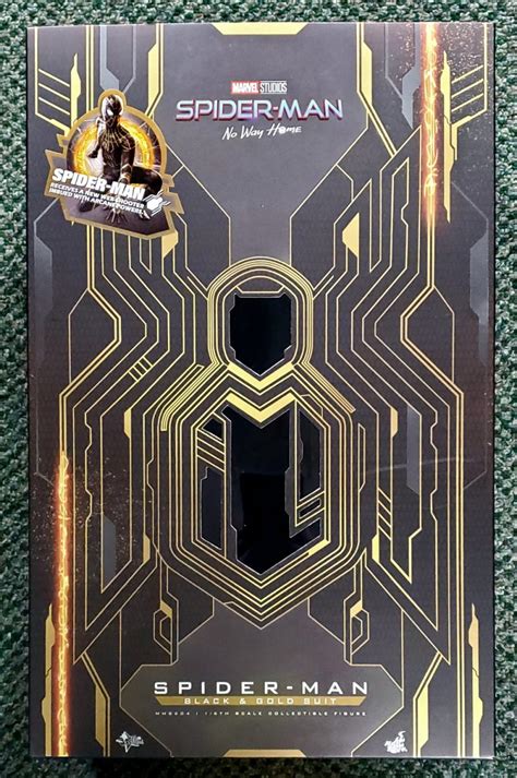 Hot Toys Spider Man Far From Home Black Gold Suit Scale Figure The Toys Time Forgot