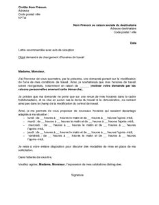 Letter Of Application Mod Le De Lettre Pour Heure De Travail