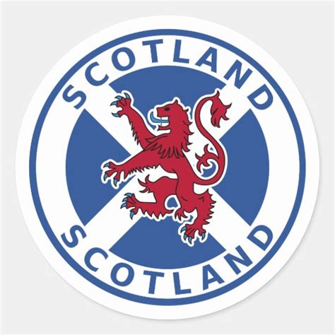 Scotland Classic Round Sticker Zazzle Co Uk