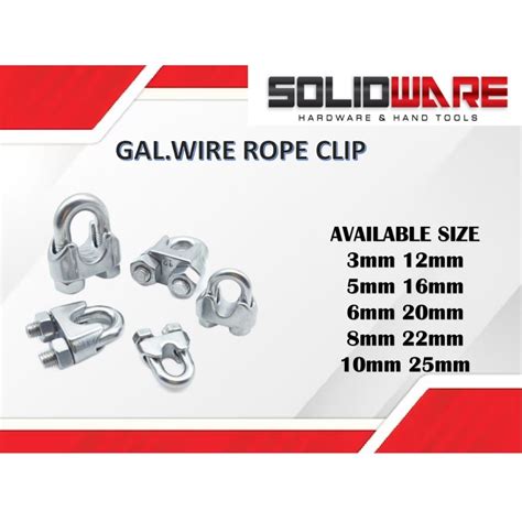 Galvanized Wire Rope Clip 3mm 25mm Shopee Malaysia