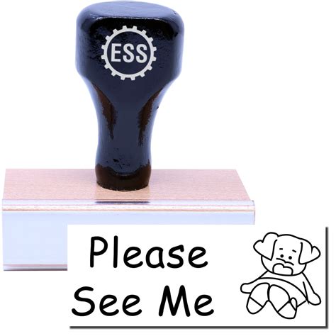 Large Please See Me Rubber Stamp School Stamps