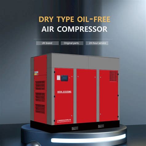 Geso Uk Brand Dry Oilless Oil Free Air Compressor Screw Compressor