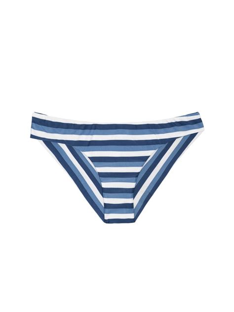 Weiß blau gestreifte brasilianische Bikinihose Calcinha Maresia Sporty Bikini BRASIL Shop