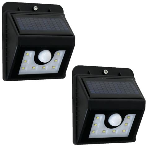 2x Waterproof Wall Mounted Outdoor Solar Motion Sensor Led Light £17
