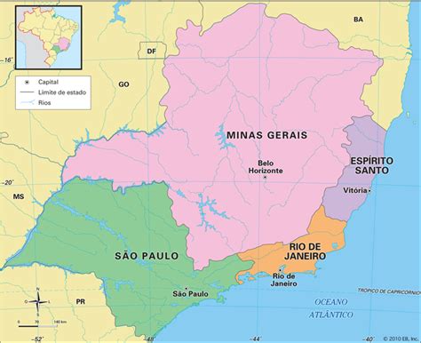 Cidades Da Região Sudeste - Mapas da Região Sudeste do Brasil