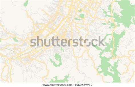 Printable Street Map Envigado Colombia Map Stock Vector (Royalty Free ...