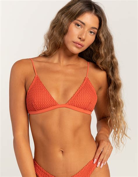 FULL TILT Fixed Triangle Bikini Top RUST Tillys