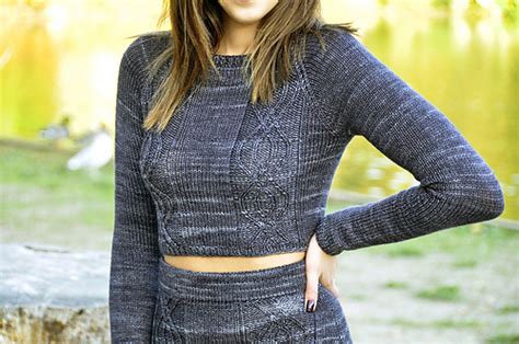 Ravelry Crop It Like It S Hot Sweater And Skirt Set Pattern By