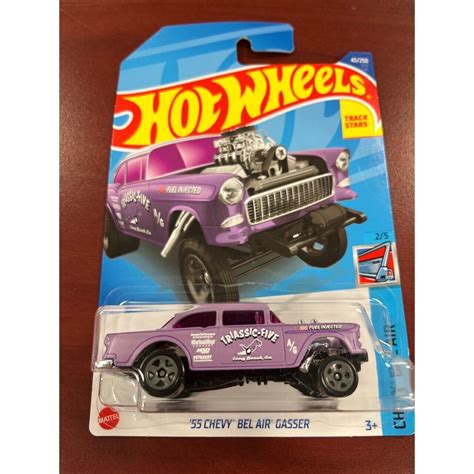 Ungu Hot Wheels Chevy Bel Air Gasser Purple Triassic Five Track Stars Shopee Philippines